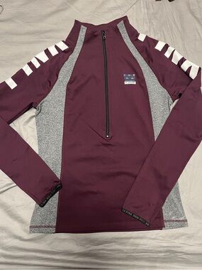 PINK Victoria's Secret Plum Half-Zip Athletic Pullover